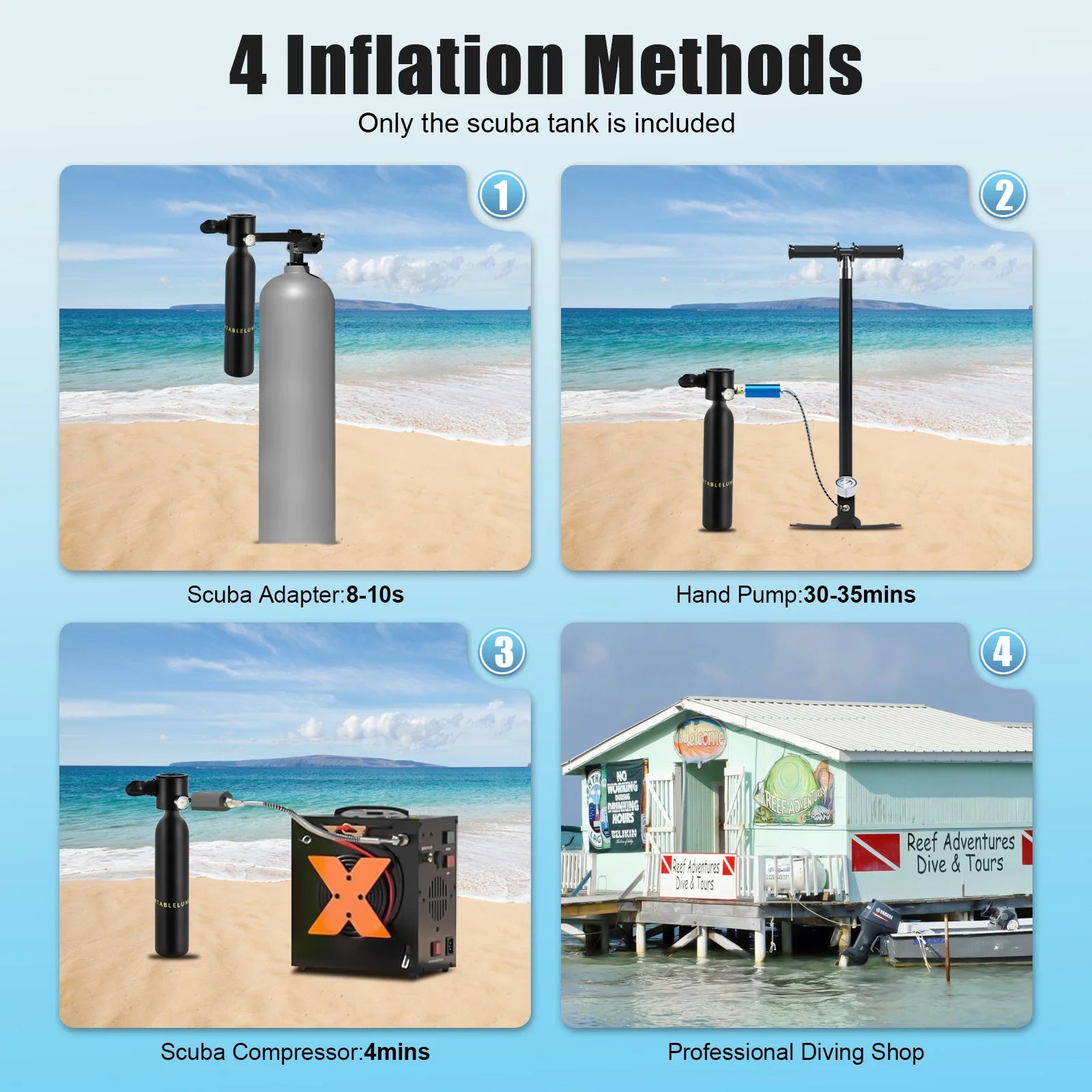 0.5L Mini Scuba Diving Tank