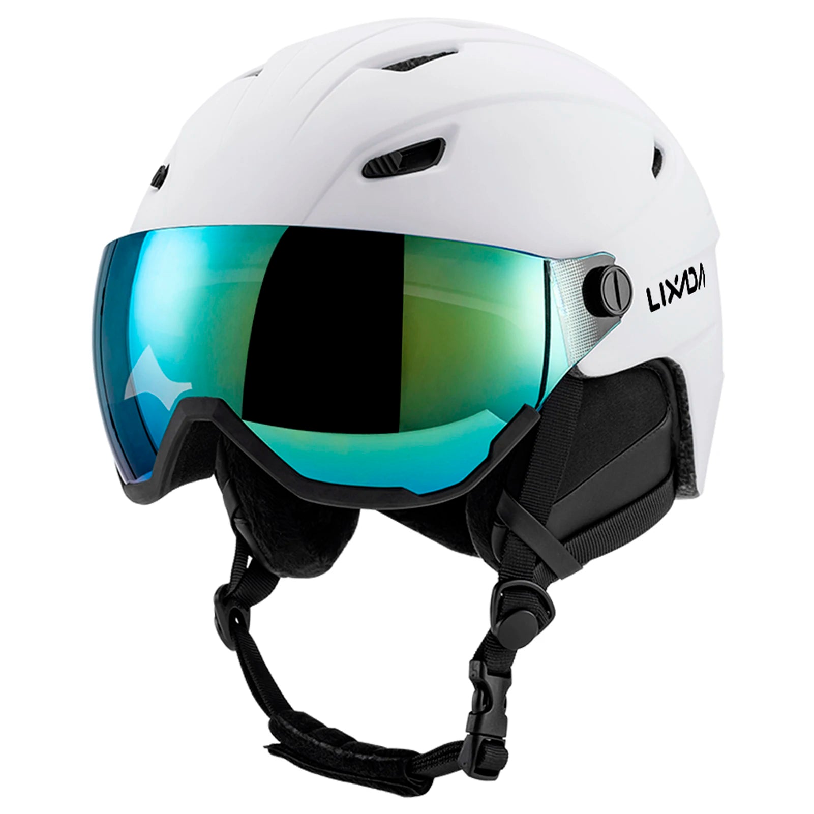 LIXADA Integrated Ski & Snowboard Helmet with Removable Visor & Goggles