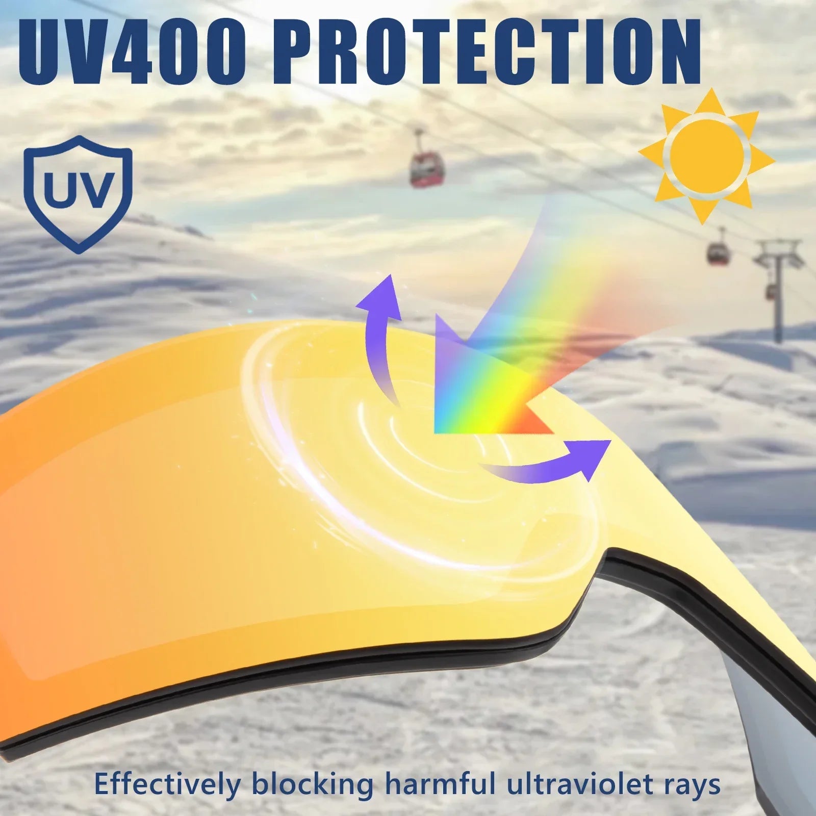 Kapvoe Photochromic Magnetic Ski Goggles UV400