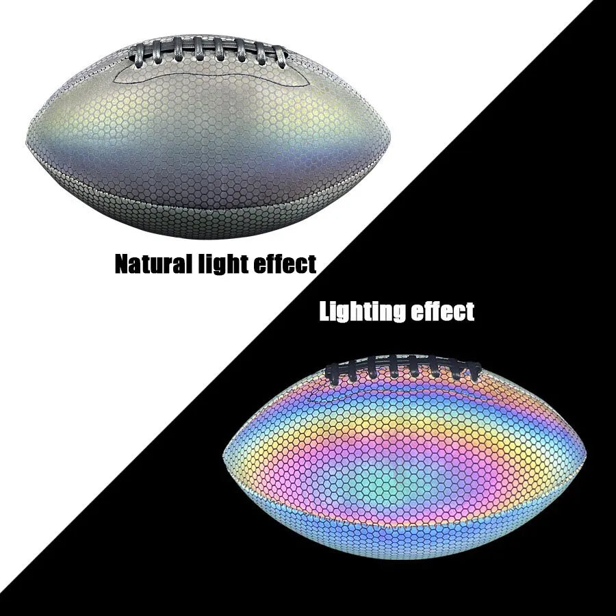 Luminous Reflective Olive Rugby Ball PU