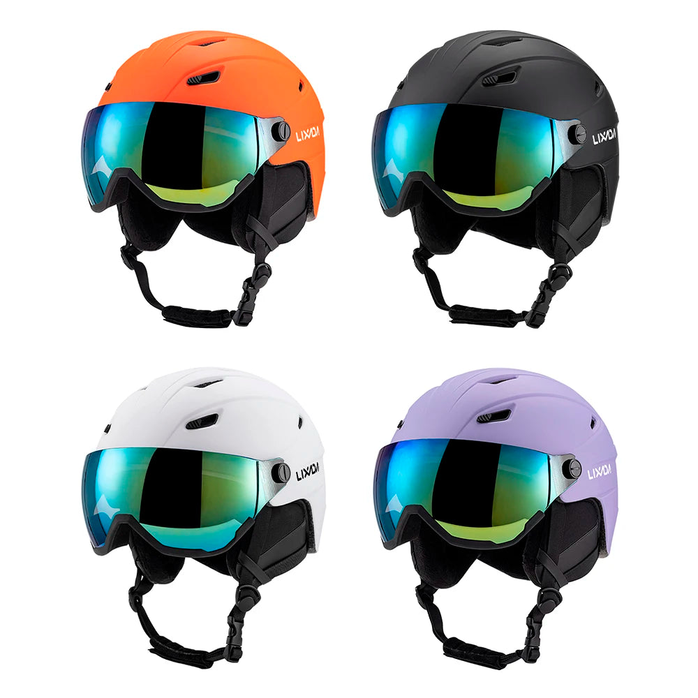 LIXADA Integrated Ski & Snowboard Helmet with Removable Visor & Goggles