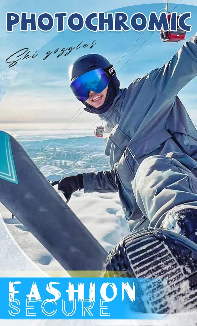 Kapvoe Photochromic Magnetic Ski Goggles UV400