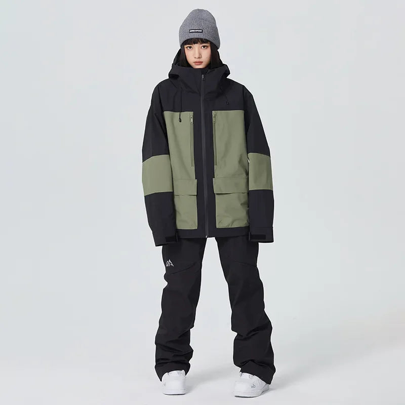 Winter Mountain Ski Jackets Waterproof Hooded Snowboard Coat